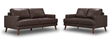 Load image into Gallery viewer, MIA LEATHER 3S+2S SOFA SET-CHOCOLATE