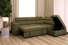 Load image into Gallery viewer, ODELIA FAB SOFA BED+RHF CHAISE+OTTO