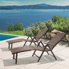 Load image into Gallery viewer, Adjustable Aluminum Patio Lounge Chair 2PC