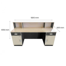 Load image into Gallery viewer, Model White/Charcoal 1.8M Reception Desk Counter Additional View 1