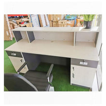 Load image into Gallery viewer, Model White/Charcoal 1.8M Reception Desk Counter Additional View 3