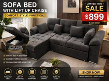 Load image into Gallery viewer, EVA SOFA BED WITH CHAISE
