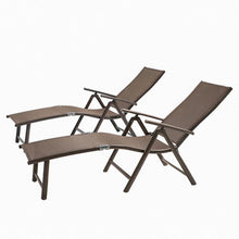 Load image into Gallery viewer, Adjustable Aluminum Patio Lounge Chair 2PC Additional View 1
