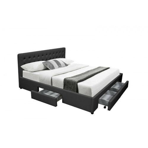 Julia PU Leather Bed with 4 Draws